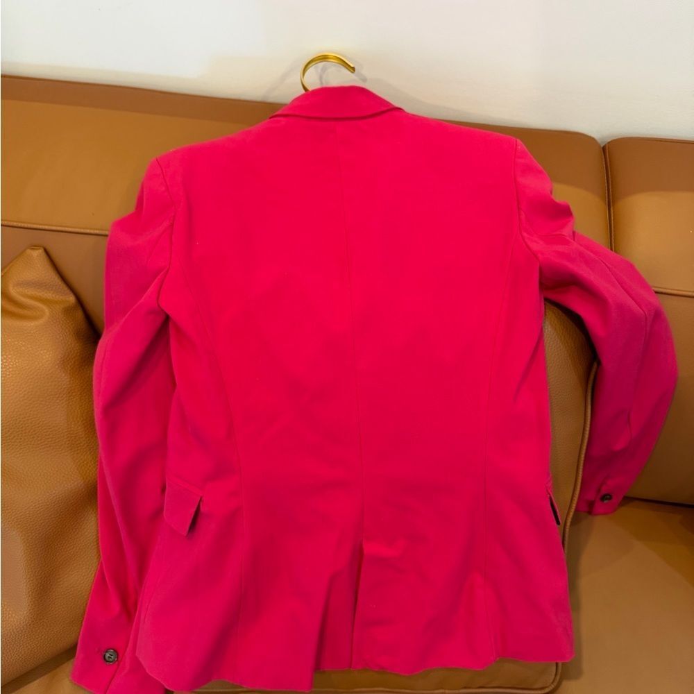 ZARA Hot Pink Fitted Blazer Tailored One-Button Chic Jacket Size XS/US 2 - Picture 3 of 5